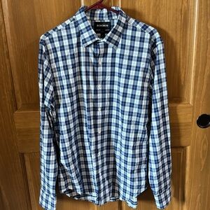 Bonobos Collared Button down Blue and White Checkered size medium slim fit